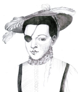 Ana de Mendoza, la princesa de Éboli (dibujo preparatorio)